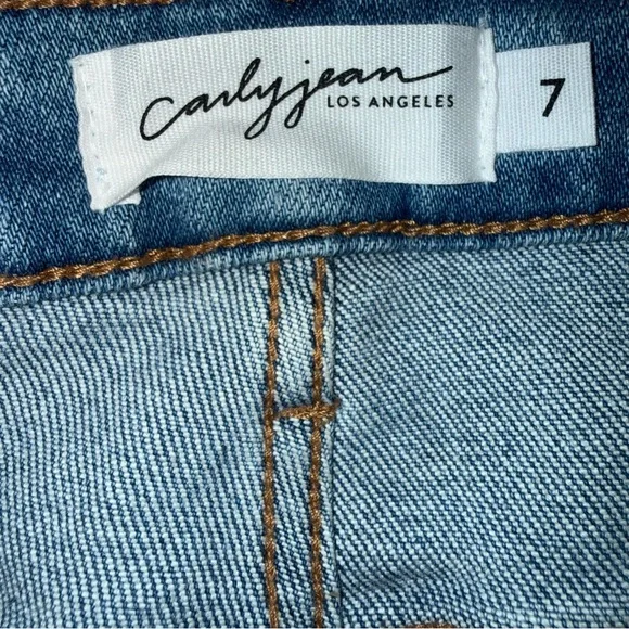 Carly Jeans Brooke Slim Straight Leg Jeans women’s sz 7 Light Wash stretch nwt - Picture 13 of 16